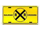 CMプレート RailRoad Crossing 看板 ナンバープレート型 インテリア アメリカ雑貨 アメリカン雑貨(3)