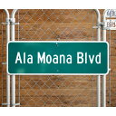 ハワイストリートサイン(L) Ala Moana Blvd(アラモアナ大通り)縦30×横91cm 道路標識 新品 アメリカ製