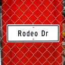 ストリートサイン Rodeo Dr(ロデオドライブ)縦15.2×横45.6cm 道路標識 新品 アメリカ製