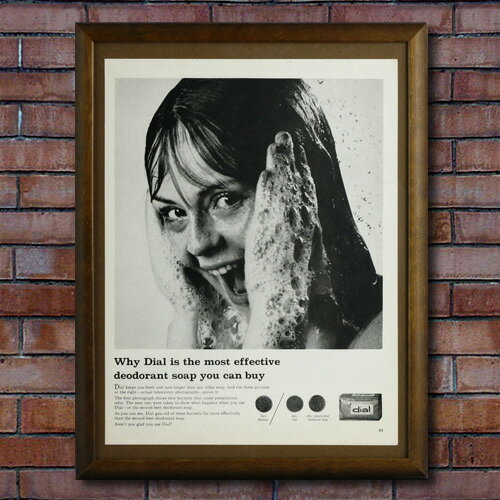 ヴィンテージ アドバタイジングフレーム＜DIAL 石鹸の広告＞ アメリカ雑貨 アメリカン雑貨