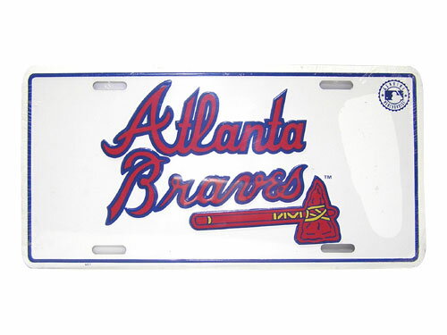 CMプレート MLB （Atlanta Braves ） 看板 ナンバープレート型 インテリア アメリカ雑貨 アメリカン雑貨