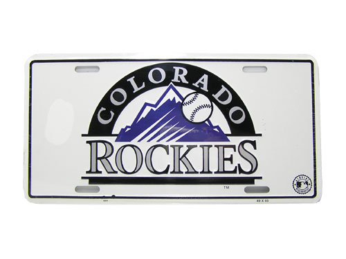 CMプレート MLB （COLORADO ROCKIES ） 看板 ナンバープレート型 インテリア アメリカ雑貨 アメリカン雑貨