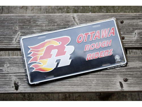 CMプレート （1点物 ）OTTAWA ROUGH RIDERS （カナダのフットボールチーム 看板 ナンバープレート型 インテリア アメリカ雑貨 アメリカン雑貨