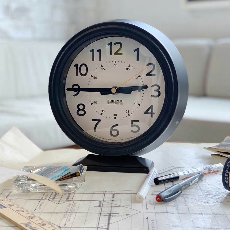 ダルトン 置き時計 Bohumil Clock ブラック K925-1256BK DULTON おしゃれ アナログ アメリカ雑貨 アメリカン雑貨 [2]