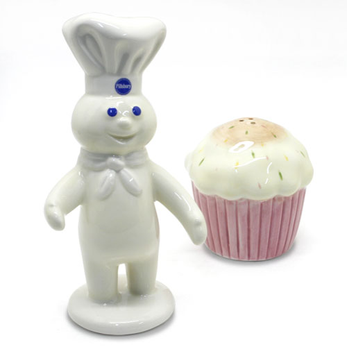 Doughboy ピルズベリー ドーボーイ＆ケーキ セラミックソルト＆ペッパーセット アメリカ雑貨 アメリカン雑貨のサムネイル