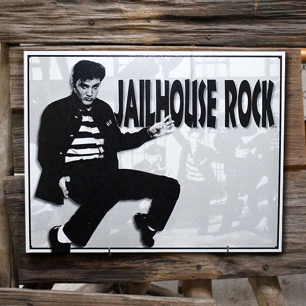 メタルサイン「エルビスプレスリーJailhouseRock」#878ブリキ看板ロックミュージックアメリカ雑貨アメリカン雑貨