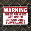 プラスチックメッセージサインボード WARNING 24 hour video （24時間監視中 ） CA-2 案内看板 店舗装飾 アメリカ雑貨 アメリカン雑貨