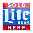 Ŕ AJAUSEDŔ Lite Beer SOLD HERE c91.5~91.5cm A~ XNGA ̑fBXv[TC AJG