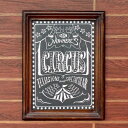 サインアートボード「CIRCUS サーカス」 （Sサイズ：34×25.5cm ） チョークアート 看板 インテリア アメリカ雑貨 アメリカン雑貨