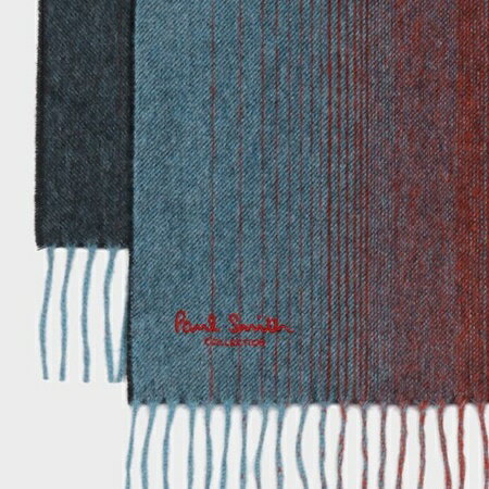 ポールスミス マフラー　カシミヤグラデーション　グレー Paul Smith ポール スミス
