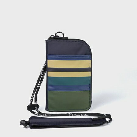 ポールスミス モバイルケース　フォンポシェット　エンジニアードストライプ フォンホルダー　ポシェット　001 Paul Smith ポール スミス