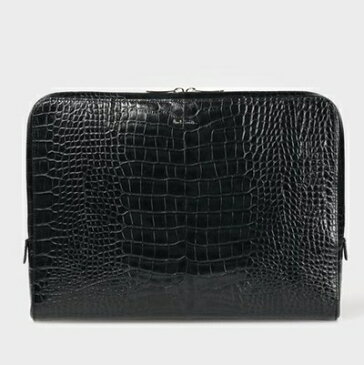 ポールスミス クラッチバッグ クロコエンボス ブラック Paul Smith ポール スミス
