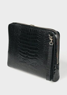 ポールスミス クラッチバッグ クロコエンボス ブラック Paul Smith ポール スミス