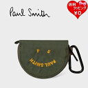 ポールスミス バッグ メンズ 【送料無料】【ラッピング無料】ポールスミス Paul Smith 小銭入れ PSハッピーフェイス コインケース カーキ メンズ レディース ブランド 正規品 新品 ギフト プレゼント 人気 おすすめ