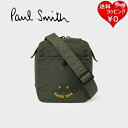 【送料無料】【ラッピング無料】ポールスミス Paul Smith ショルダーバッグ PSハッピーフェイス ナイロン カーキ メンズ レディース ブランド 正規品 新品 ギフト プレゼント 人気 おすすめ