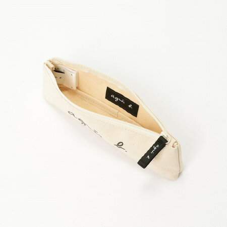 【即納】 【無料ラッピング】 アニエスべー ポーチ ペンケース ロゴ アイボリー agnes b メンズ レディース ブランド 正規品 新品 ギフト プレゼント 人気 おすすめ 誕生日 記念日 クリスマス 送料無料