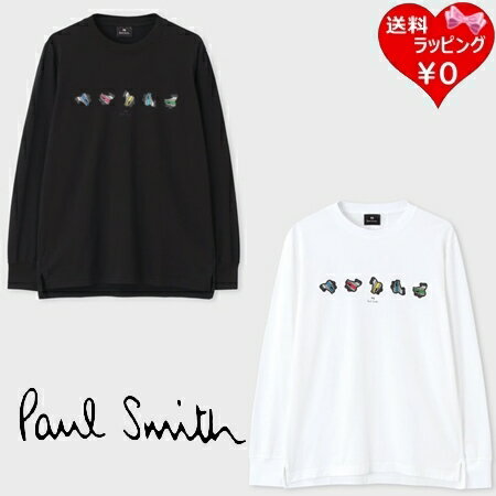 ポールスミス 【送料無料】【ラッピング無料】ポールスミス Paul Smith TシャツロンT Repeating Zebra ロングスリーブ 長袖 オーガニック 綿100%