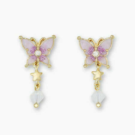 【無料ラッピング】 アナスイ ANNASUI ピアス 蝶モチーフ 2way ピンク レディース ...