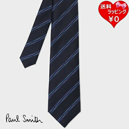 【無料ラッピング】 ポールスミス Paul Smith ネクタイ カラーストライプ タイ シルク100% 日本製 ネイビー ブランド 正規品 新品 ギフト プレゼント 人気 おすすめ 誕生日 記念日 クリスマス 送料無料