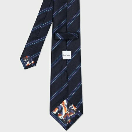 【無料ラッピング】 ポールスミス Paul Smith ネクタイ カラーストライプ タイ シルク100% 日本製 ネイビー ブランド 正規品 新品 ギフト プレゼント 人気 おすすめ 誕生日 記念日 クリスマス 送料無料 2
