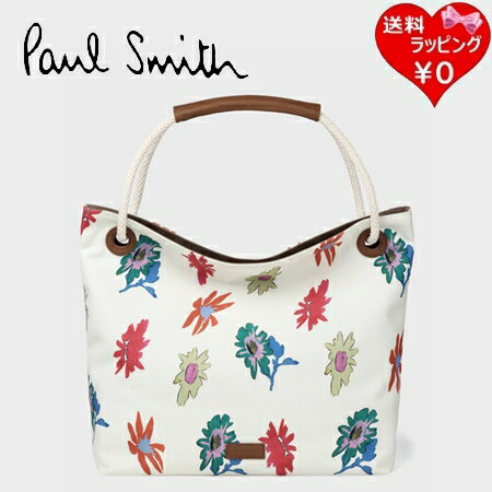 【無料ラッピング】 ポールスミス Paul Smith トートバッグ プリントキャンバス オフホワイト ブランド 正規品 新品 ギフト プレゼント 人気 おすすめ 誕生日 記念日 クリスマス 送料無料