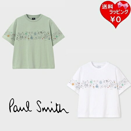 乐天商城 - 【SALE】 【無料ラッピング】 ポールスミス Paul Smith Tシャツ ウィメンズ Doodle Art アニマルロゴ 半袖 綿100% ブランド 正規品 新品 ギフト プレゼント 人気 おすすめ 誕生日 記念日 クリスマス 送料無料