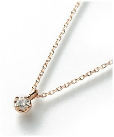 鑽石 - 【無料ラッピング】 4℃ ヨンドシー K10 PGダイヤモンドネックレス レディース ブランド 正規品 新品 ギフト プレゼント 人気 おすすめ 誕生日 記念日 クリスマス 送料無料