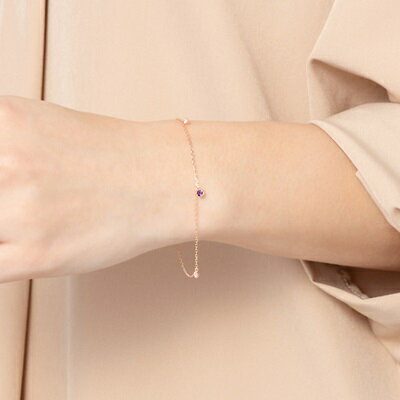 【無料ラッピング】 ヨンドシー カナルヨンドシー ブレスレット K10 ピンクゴールド 2月誕生石 アメシスト 4℃ カナル 4℃ レディース ブランド 正規品 新品 ギフト プレゼント 人気 おすすめ 誕生日 記念日 クリスマス 送料無料