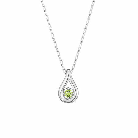 Peridot - 【無料ラッピング】 ヨンドシー ネックレス 8月誕生石 K10 ホワイトゴールド 4℃ レディース ブランド 正規品 新品 ギフト プレゼント 人気 おすすめ 誕生日 記念日 クリスマス 送料無料