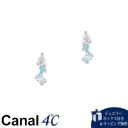 White Gold - 【無料ラッピング】 カナルヨンドシー Canal 4℃ カナル4℃ K10ホワイトゴールド ピアス キュービックジルコニア ブランド 正規品 新品 ギフト プレゼント 人気 おすすめ 誕生日 記念日 クリスマス 送料無料