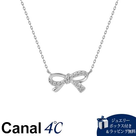 乐天商城 - 【無料ラッピング】 カナルヨンドシー Canal 4℃ カナル4℃ ネックレス シルバー リボン キュービックジルコニア レディース ブランド 正規品 新品 ギフト プレゼント 人気 おすすめ 誕生日 記念日 クリスマス 送料無料