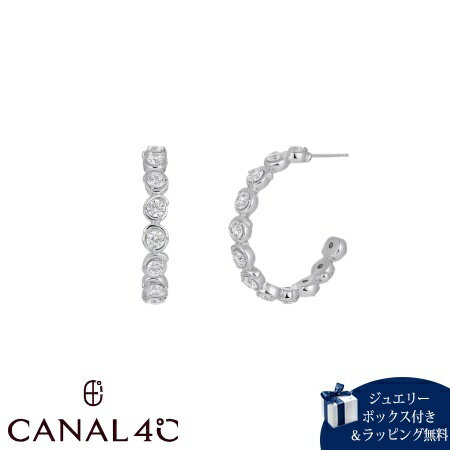 Rakuten - 【無料ラッピング】 カナルヨンドシー Canal 4℃ カナル4℃ ピアス シルバー EARFLOW フープ エタニティ キュービックジルコニア レディース ブランド 正規品 新品 ギフト プレゼント 人気 おすすめ 誕生日 記念日 クリスマス 送料無料