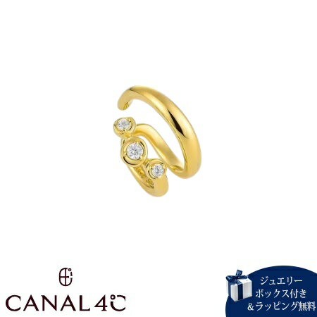 Rakuten - 【無料ラッピング】 カナルヨンドシー Canal 4℃ カナル4℃ イヤーカフ 左耳用 シルバー EARFLOW 3石 キュービックジルコニア レディース ブランド 正規品 新品 ギフト プレゼント 人気 おすすめ 誕生日 記念日 クリスマス 送料無料
