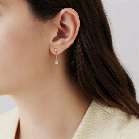 【無料ラッピング】 ヨンドシー 4℃ ピアス K10イエローゴールド キュービックジルコニア 送料無料