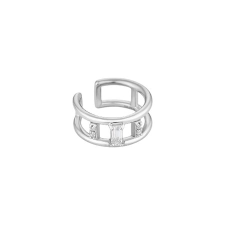 クローバーリーフの【無料ラッピング】 ヨンドシー 4℃ イヤーカフ シルバー 2025 Holiday Collection ホワイトトパーズ レディースブランド 正規品 新品 ギフト プレゼント 人気 おすすめ 誕生日 記念日 クリスマス 送料無料｜アングル2
