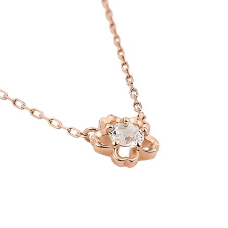 【無料ラッピング】 ヨンドシー 4℃ ネックレス K10ピンクゴールド SAKURA Collection 桜 ホワイトトパーズ レディース ブランド 正規品 新品 ギフト プレゼント 人気 おすすめ 誕生日 記念日 クリスマス 送料無料 clover-leaf-10149973 クローバーリーフ サンプル画像2