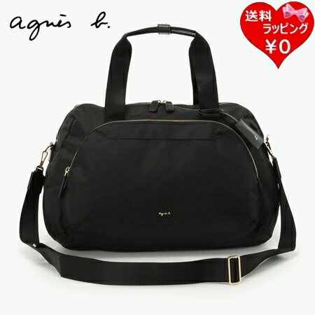 Rakuten - 【SALE】 【無料ラッピング】 アニエスベー agnes b ショルダーバッグ ナイロンボストンバッグ Maron ブラック レディース ブランド 正規品 新品 ギフト プレゼント 人気 おすすめ 誕生日 記念日 クリスマス 送料無料