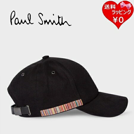 Rakuten - 【無料ラッピング】 ポールスミス Paul Smith 帽子 キャップ シグネチャーストライプトリム 綿100% ブラック メンズ レディース ブランド 正規品 新品 ギフト プレゼント 人気 おすすめ 誕生日 記念日 クリスマス 送料無料