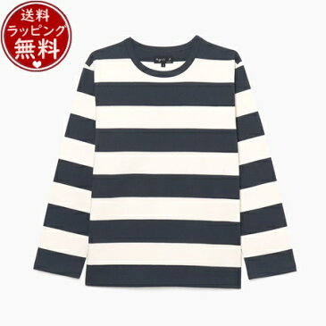 アニエスべー agnes b Tシャツ TS ボーダー ロングスリーブTシャツ ブルー系 Sサイズ