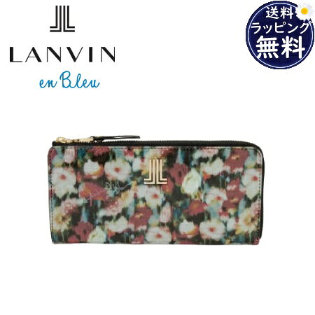 無料ラッピング ランバン オン ブルー LANVIN en Bleu 長財布 ルージュ Lファスナー長財布 マルチ フラワー エナメル レディース ブランド 正規品 新品 ギフト プレゼント 人気 おすすめ 誕生日 記念日 クリスマス