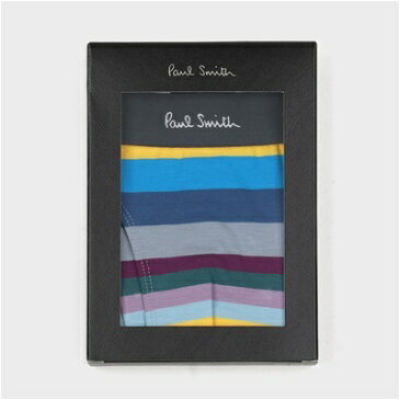 ポールスミス マルチストライプボクサー ブルー L