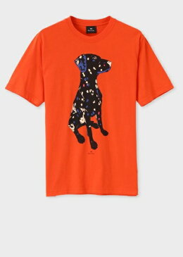 ポールスミス Tシャツ　ダルメシアンプリント　オーガニックコットン　オレンジ　L Paul Smith ポール スミス