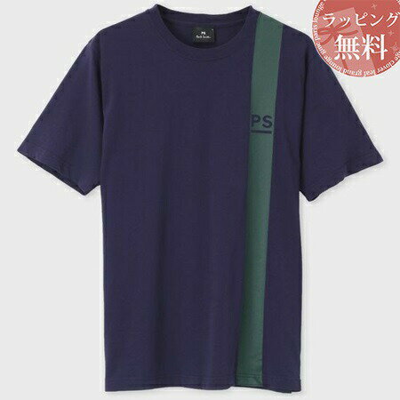 ポールスミス Tシャツ PSロゴ＆ラインプリント パープル L Paul Smith