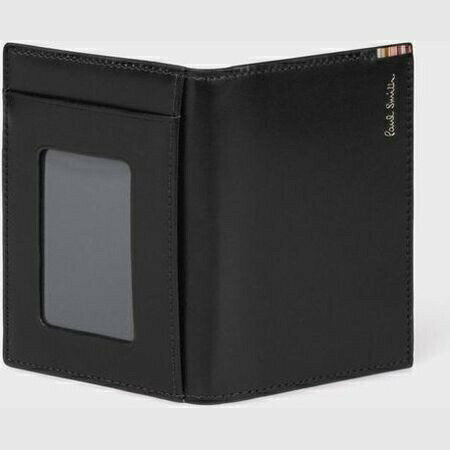 ポールスミス パスケース 定期入れ メンズ マルチストライプタブ ブラック Paul Smith
