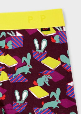 ポールスミス ボクサーパンツ Bunny＆Book プリント パープル M Paul Smith