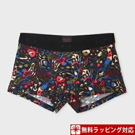 ポールスミス ボクサーパンツ Space Skull プリント ローライズ レッド L Paul Smith
