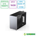 新品 STORM(ストーム) ゲーミングPC STORM コンパクトPC/TS-I7700GTX66TIMIJ/ 両サイドガラスパネル・アルミケース採用 /GeForce GTX1660Ti