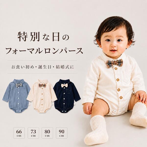 楽天市場】ベビー服 70 襟付き ロンパースの通販