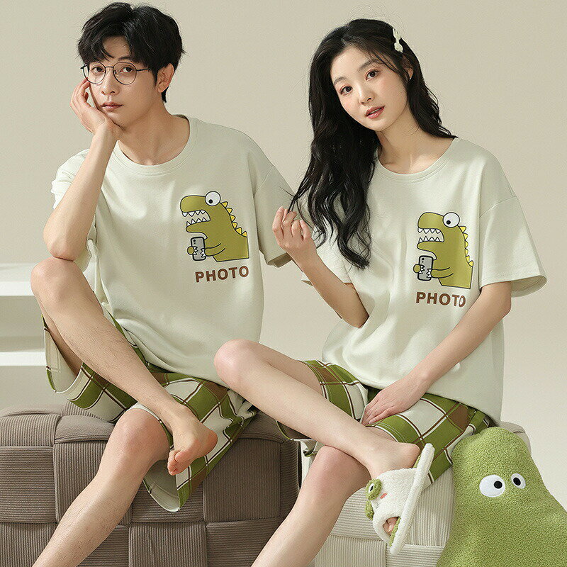 おしゃれ カップル ペア 部屋着 半袖 夏 男女2着 ペア パジャマ セット 春夏 レディース メンズ ルーム..