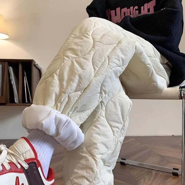 送料無料 キルティング 中綿入り メンズ カジュアル 冬 レディース キルティングパンツ ジョガーパンツ ワイドパンツ 軽量 防寒 保温 ストレート ワイド ゆったり 大きいサイズ 中綿パンツ おしゃれ 通勤 通学 暖パン